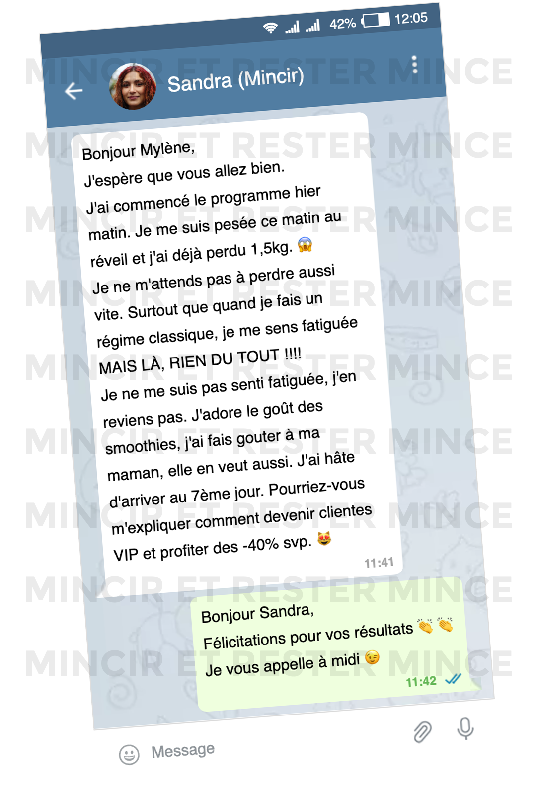 Résultats Sandra Mincir et rester mince Résultats Sandra Mincir et rester mince